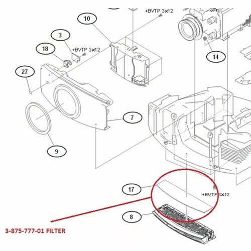 Воздушный фильтр для проектора Sony 3-875-777-01 / 3-875-777-02